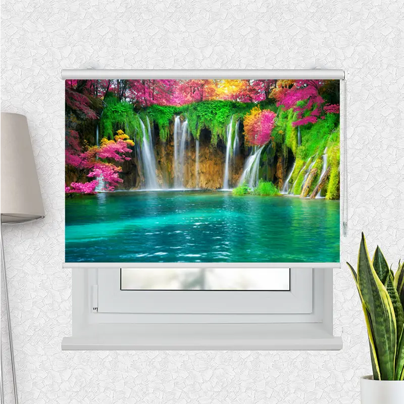 Klemmfix Rollo "Wasserfall in Kroatien" | Motiv-Klemmrollo