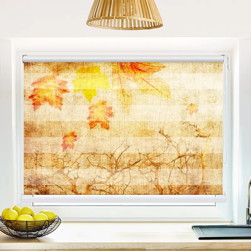 Klemmfix Doppelrollo 'Herbst Retro' | Klemm Doppelrollo