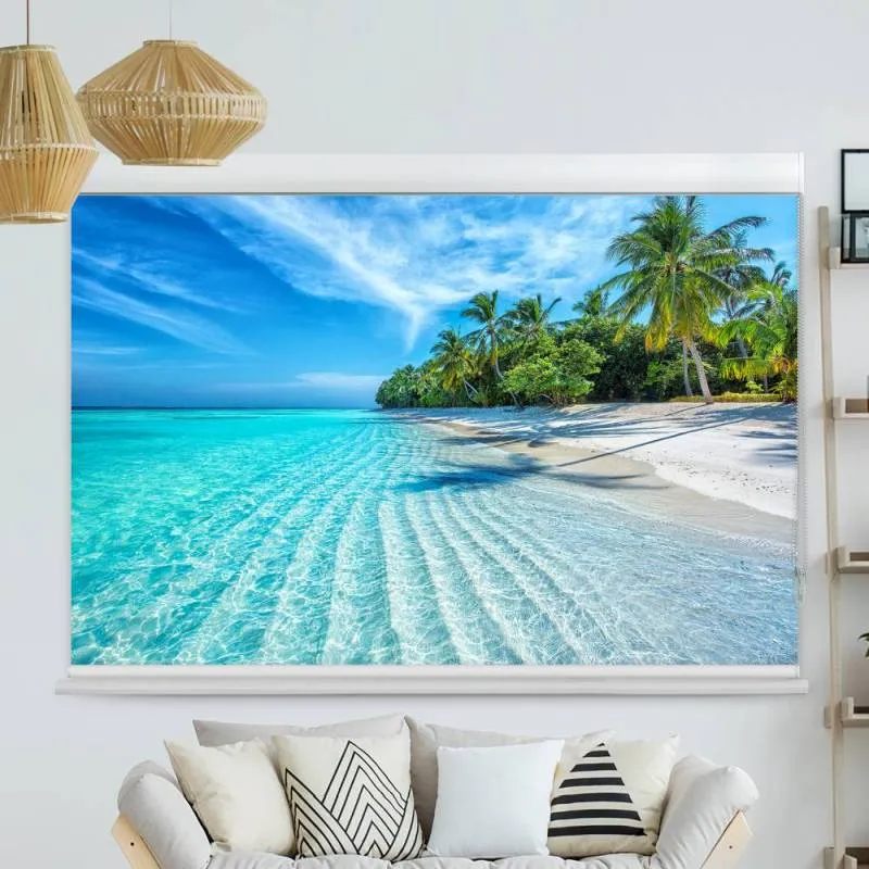 Kassettenrollo Motiv "Malediven Strand" | bis B 420 x H 420 cm