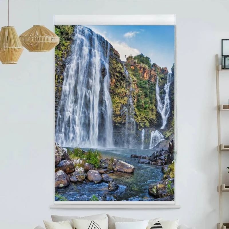 Kassettenrollo Motiv "Wasserfall Suedafrika" | bis B 420 x H 420 cm