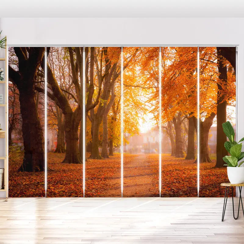 Schiebegardine Motiv "Herbstbaeume"