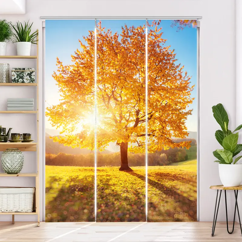 Schiebegardine Motiv "Herbstbaeume"