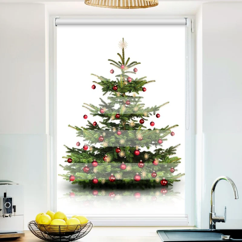 Klemmfix Doppelrollo 'Weihnachtsbaum' | Klemm Doppelrollo