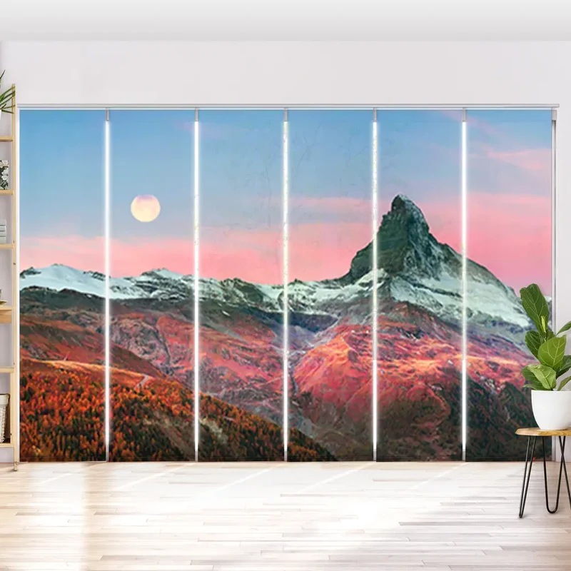 Schiebegardine Motiv "Matterhorn in den Alpen im Herbst"