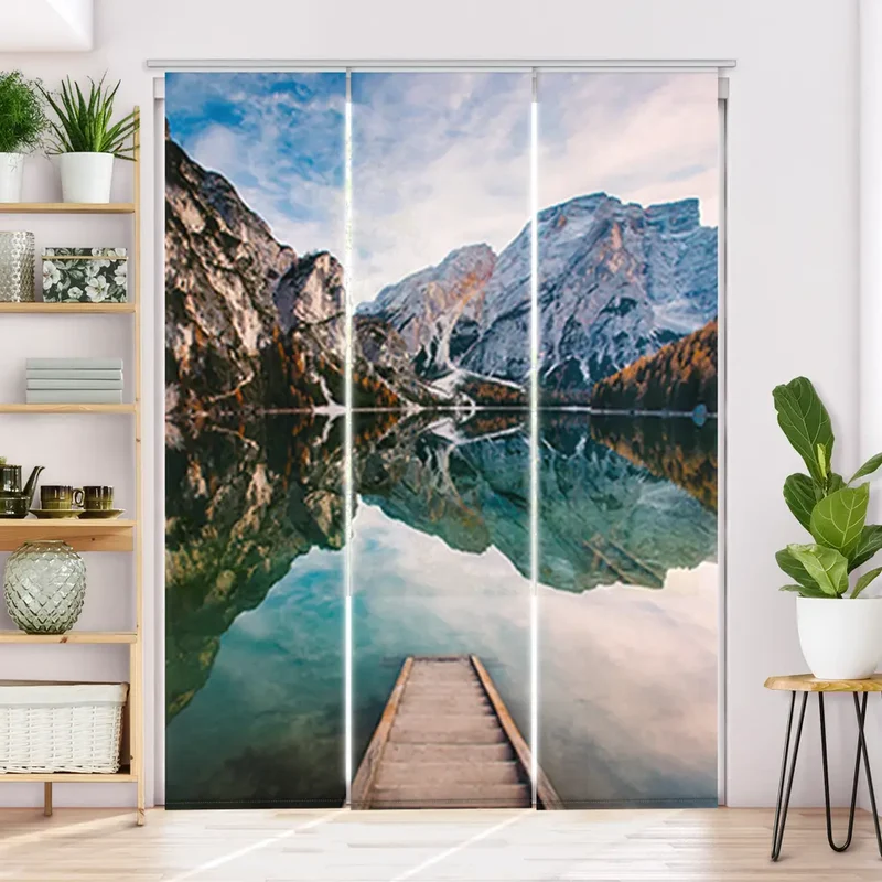 Schiebegardine Motiv "Pragser Wildsee"