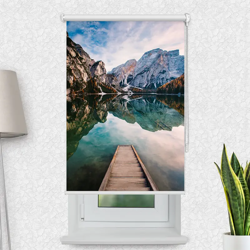 Klemmfix Rollo "Pragser Wildsee" | Motiv-Klemmrollo