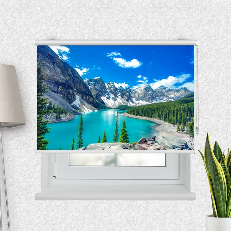 Klemmfix Rollo "Morain Lake Bergsee" | Motiv-Klemmrollo