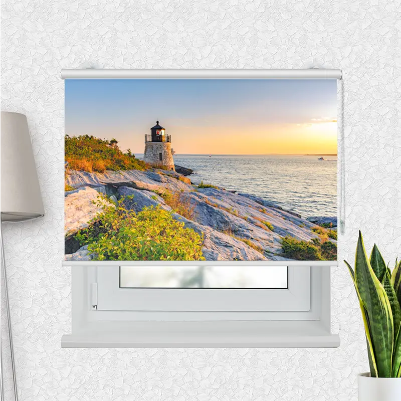 Klemmfix Rollo "Rhode Island Leuchtturm" | Motiv-Klemmrollo