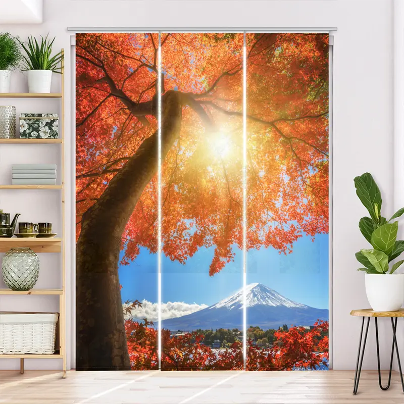 Schiebegardine Motiv "Herbst Fuji"