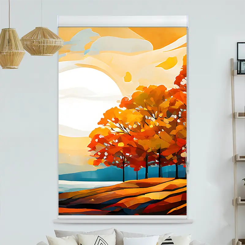 Kassettenrollo Motiv "Herbstbaeume" | bis B 420 x H 420 cm