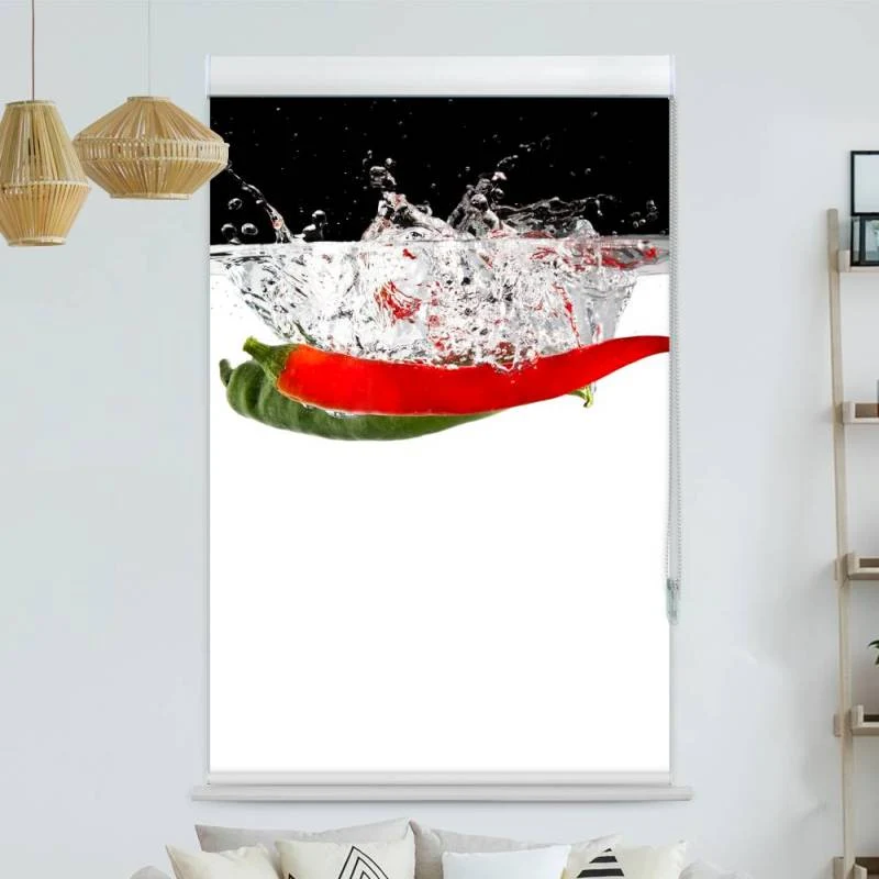 Kassettenrollo Motiv "Chili In Kalten Wasser" | bis B 420 x H 420 cm