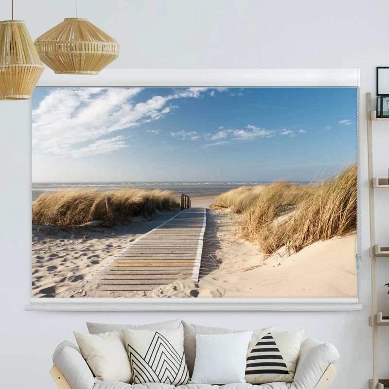 Kassettenrollo Motiv "Nordsee Strand Langeoog" | bis B 420 x H 420 cm