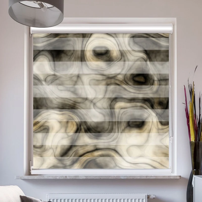 Doppelrollo mit Kassette "Abstrakter Hintergrung"