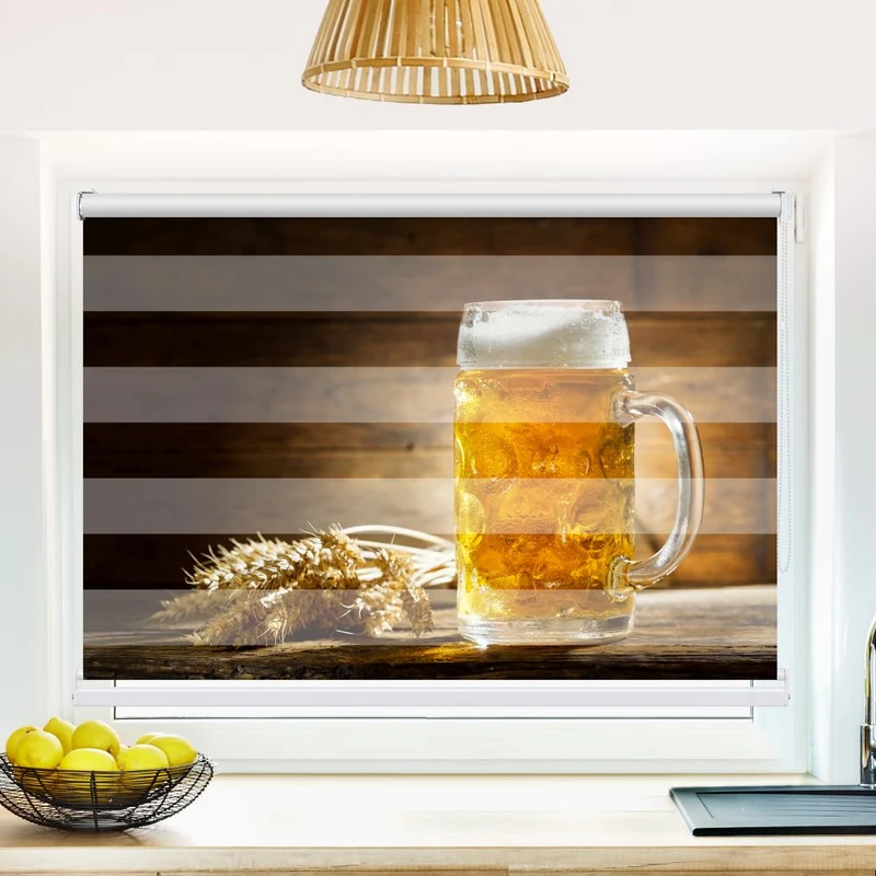Klemmfix Doppelrollo 'Frisches Bier' | Klemm Doppelrollo