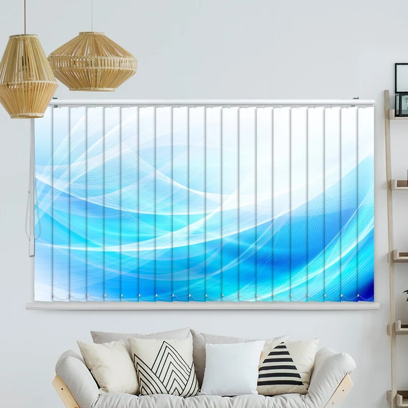 Lamellenvorhang Motiv "Waves blue"