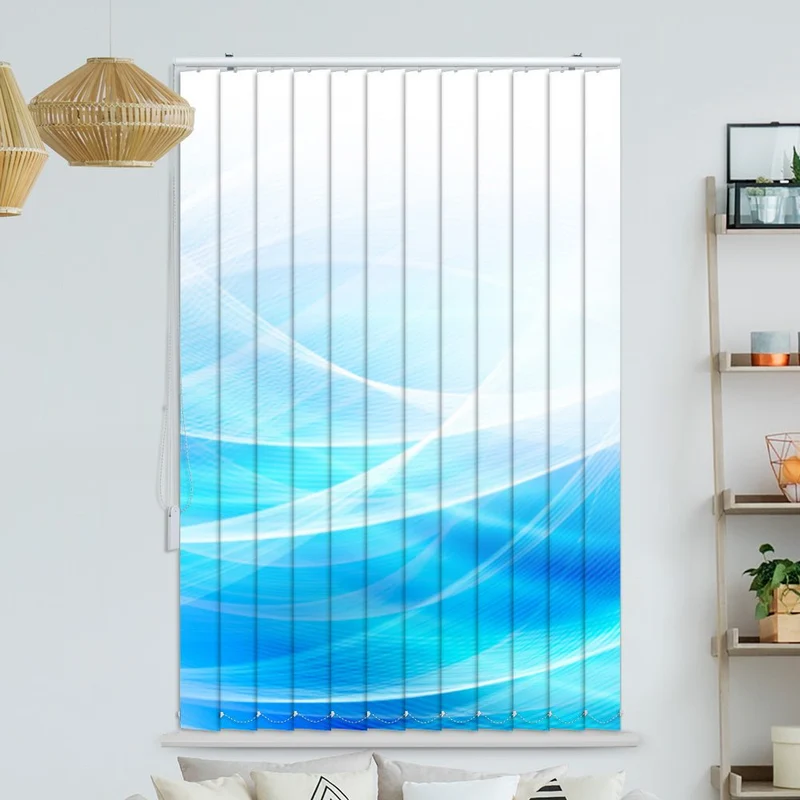 Lamellenvorhang Motiv "Waves blue"