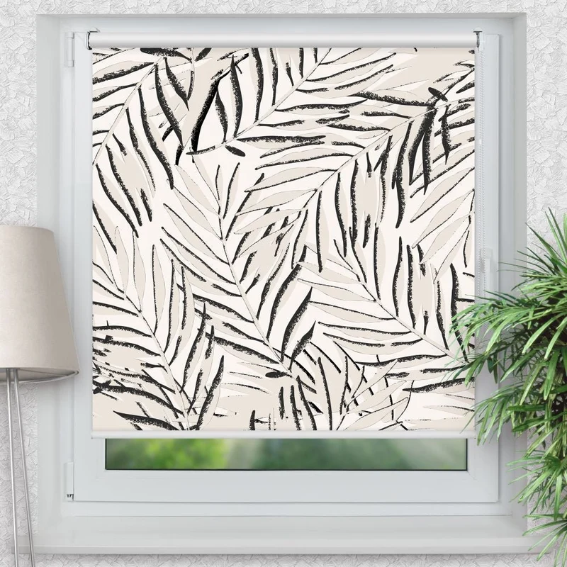 Klemmfix Rollo 'Grunge Tropical Leaves' | Motiv-Klemmrollo