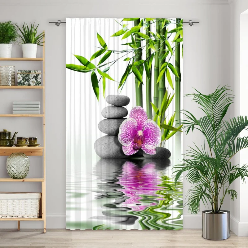 Vorhang Motiv "Bambus Orchidee"