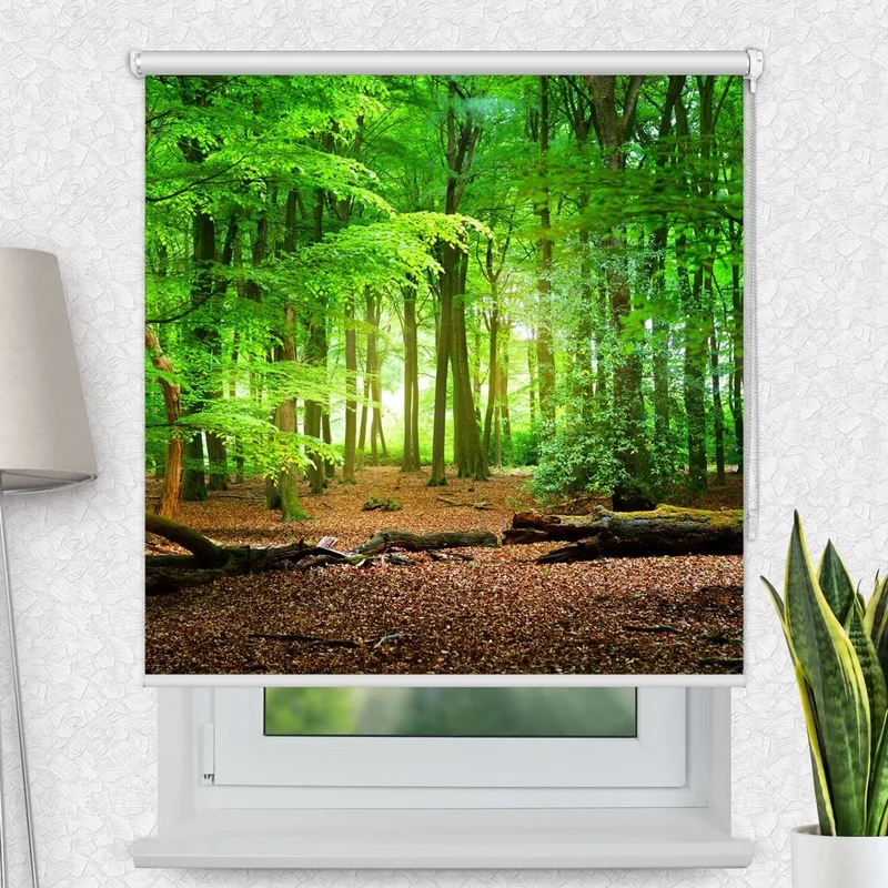 Motivrollo 'Wald Laub' | Bis B 430 x H 440 cm