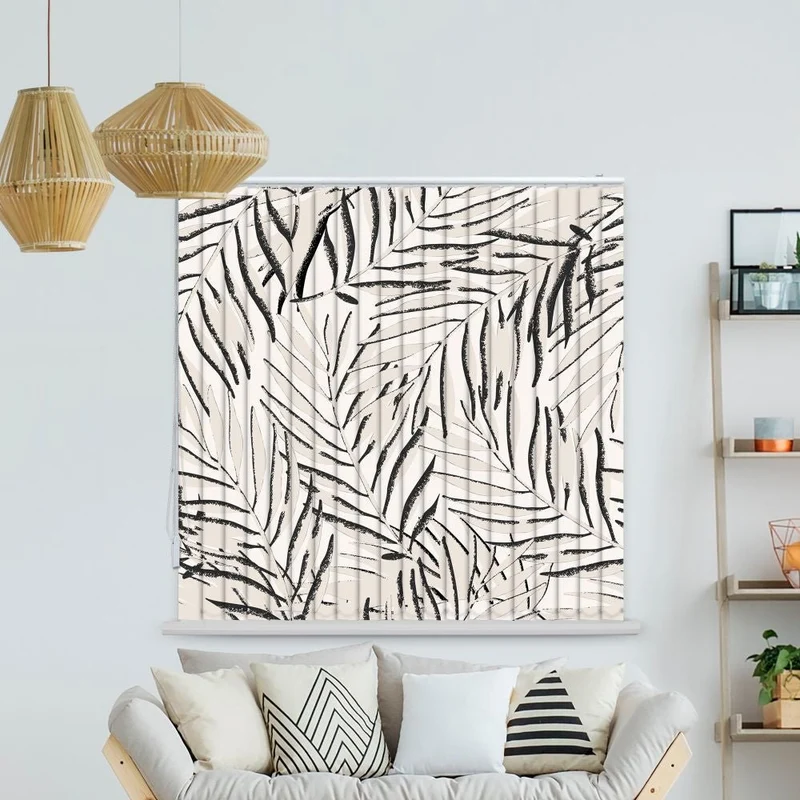 Lamellenvorhang Motiv 'Grunge Tropical Leaves'