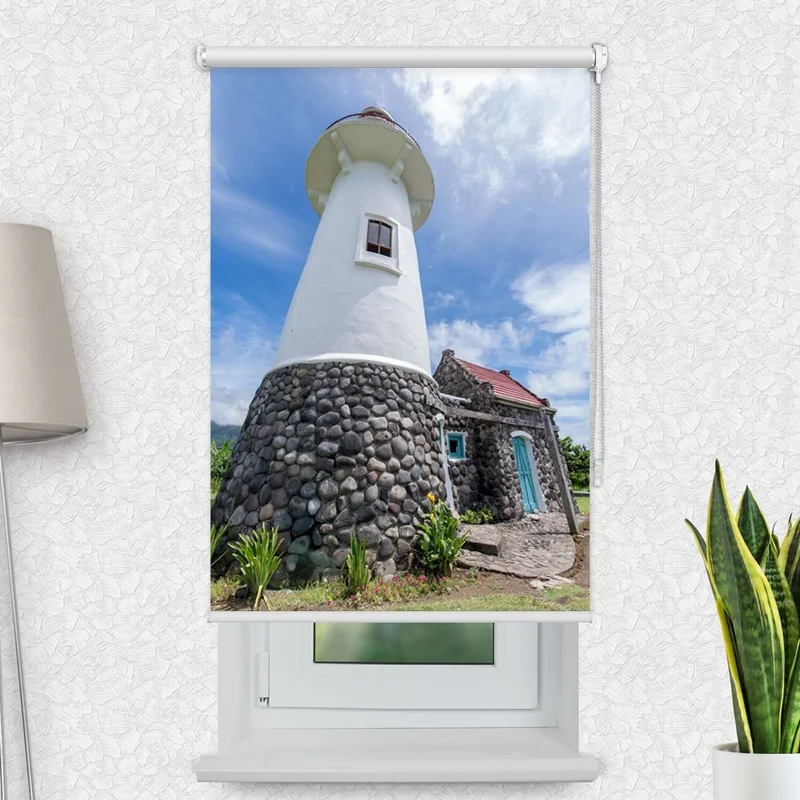 Motivrollo 'Leuchtturm In Basco Island' | Bis B 430 x H 440 cm