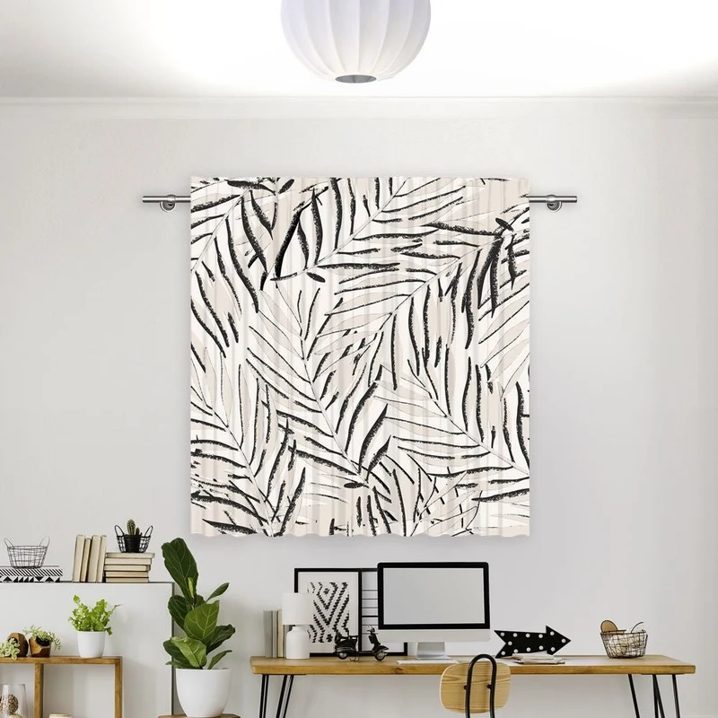 Vorhang Motiv 'Grunge Tropical Leaves'