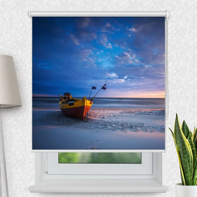 Motivrollo 'Fischerboote Ostsee' | Bis B 430 x H 440 cm