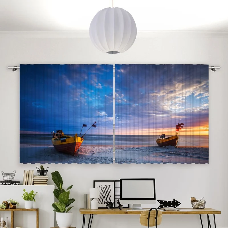 Vorhang Motiv 'Fischerboote Ostsee'