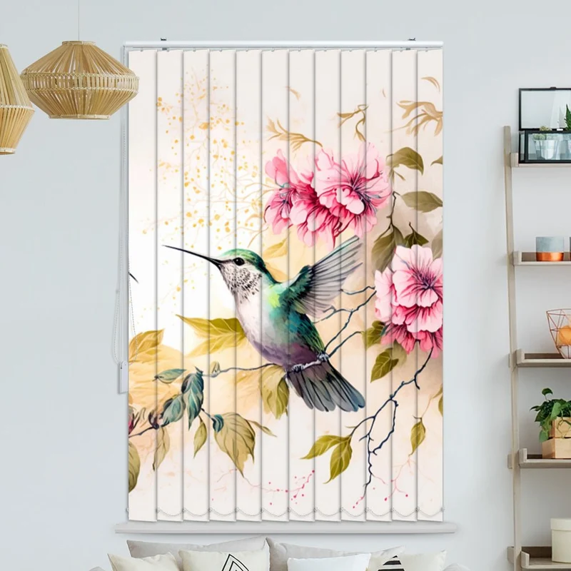 Lamellenvorhang Motiv "Kolibri Gemalt"