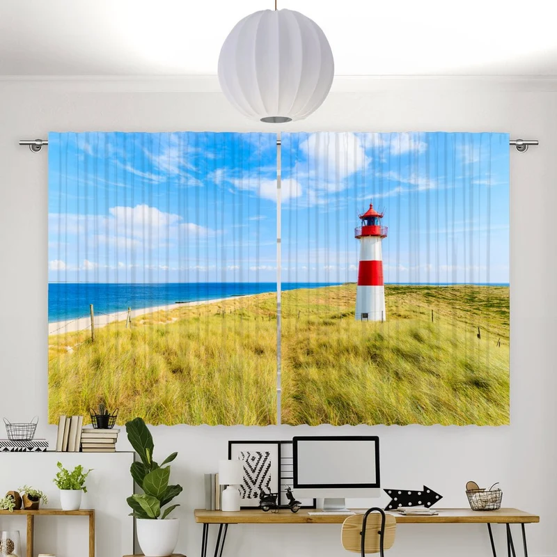 Vorhang Motiv "Sylt Leuchtturm"