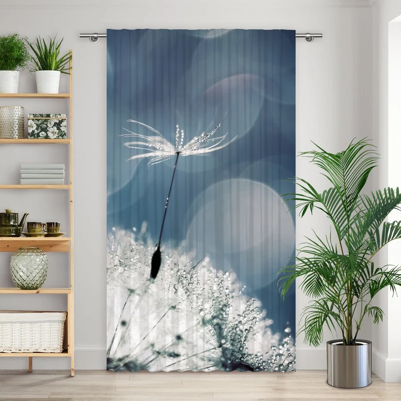 Vorhang Motiv "Pusteblume Wasser Tropfen"