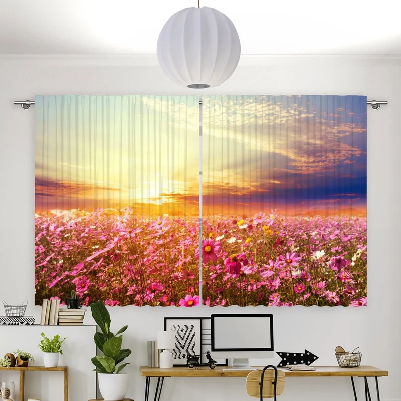 Vorhang Motiv "Kosmeen Blumenwiese"
