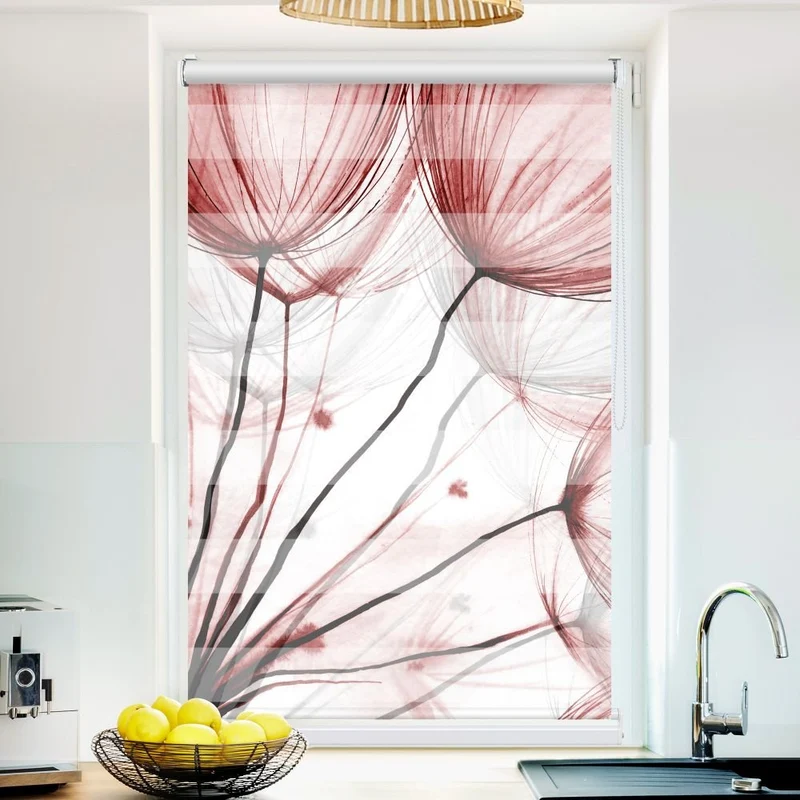 Klemmfix Doppelrollo 'Pusteblume Aquarell' | Klemm Doppelrollo