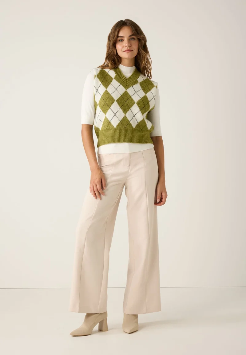 Turtleneck-Pullover mit kurzen Ärmeln