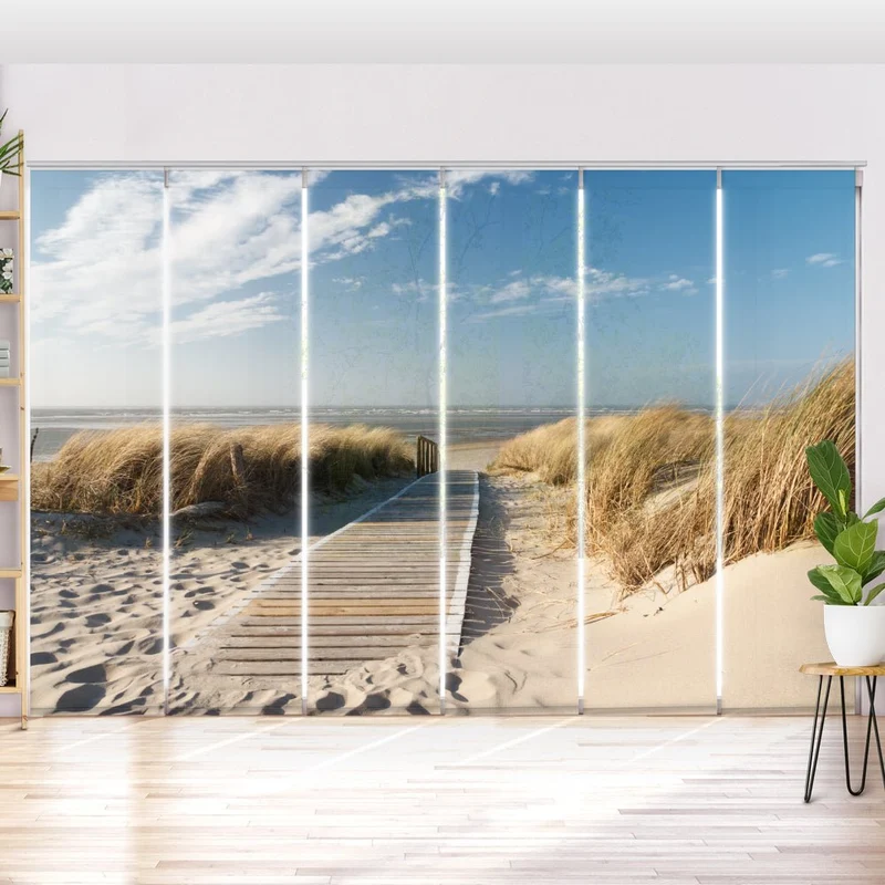 Schiebegardine Motiv "Langeoog Strand Meer"