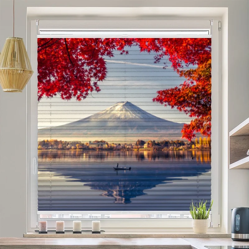Wabenplissee Motiv "Fujiyama Japan"