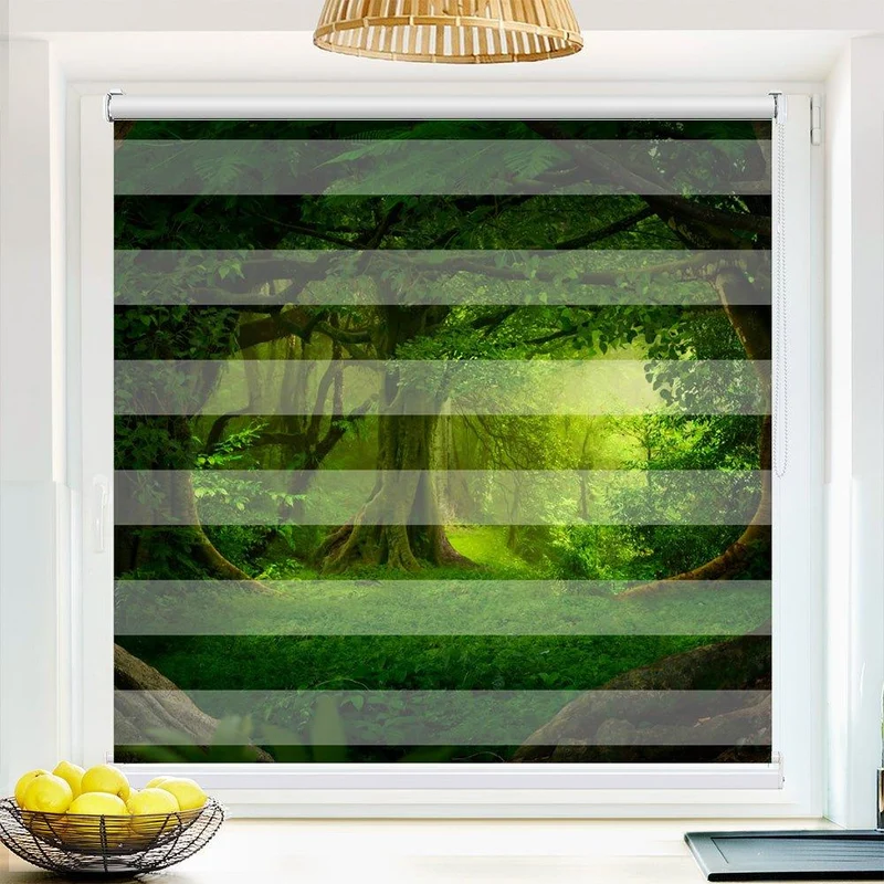 Klemmfix Doppelrollo "Wald Fantasie Urwald" | Klemm Doppelrollo
