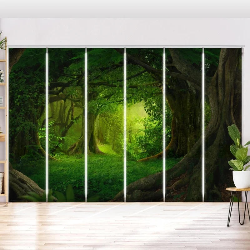 Schiebegardine Motiv "Dschungel Wald Fantasie"
