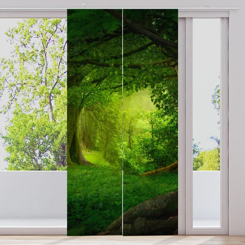 Schiebegardine Motiv "Dschungel Wald Fantasie"