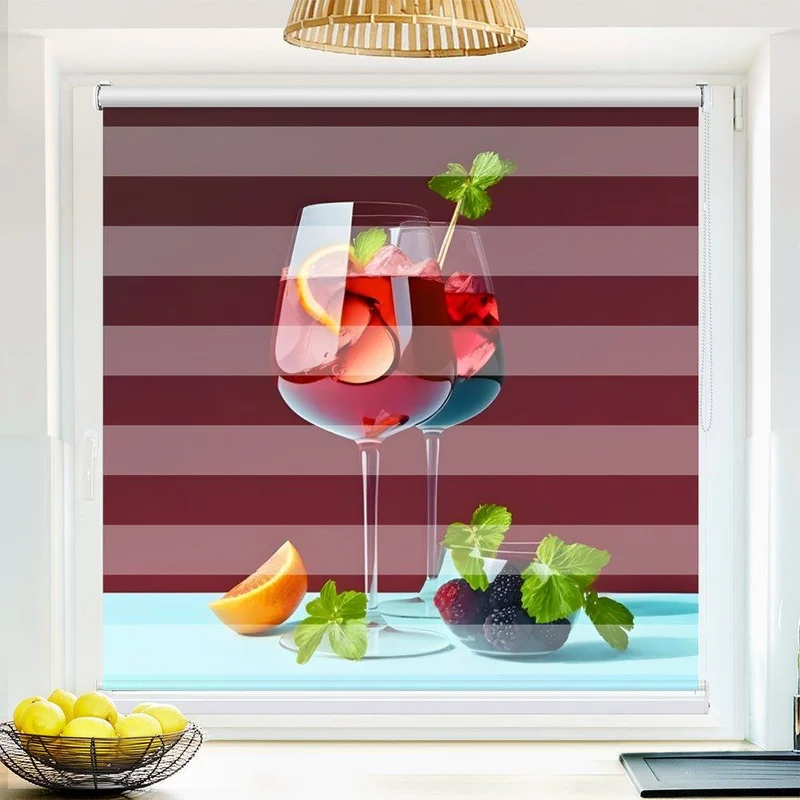 Klemmfix Doppelrollo "Sangria Cocktail" | Klemm Doppelrollo