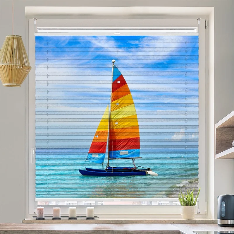 Wabenplissee Motiv "Florida Küste"