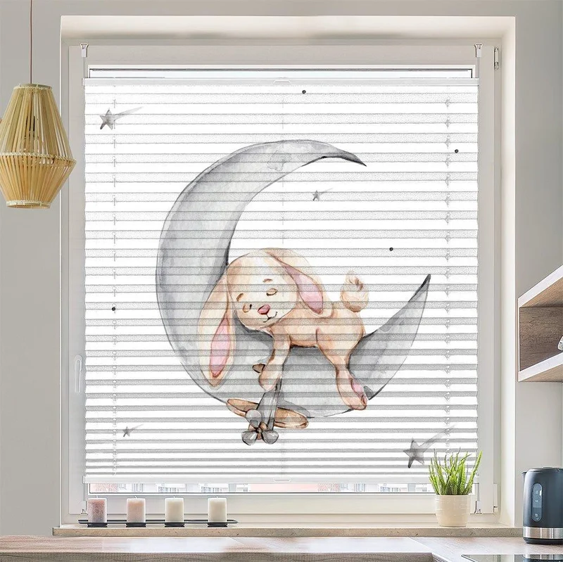 Plissee Motiv "Hase Mond"