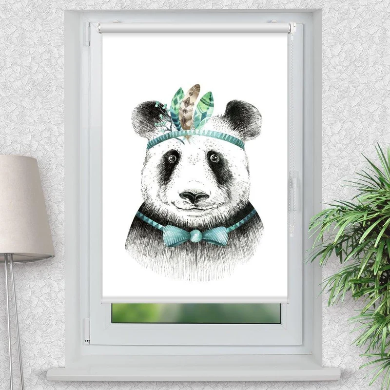 Klemmfix Rollo "Panda comic" | Motiv-Klemmrollo