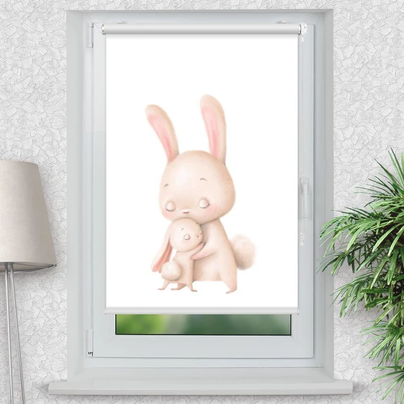 Klemmfix Rollo "Hase Kinderrollo" | Motiv-Klemmrollo