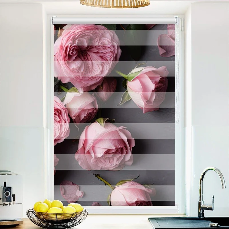 Klemmfix Doppelrollo "Rose pink shabby" | Klemm Doppelrollo
