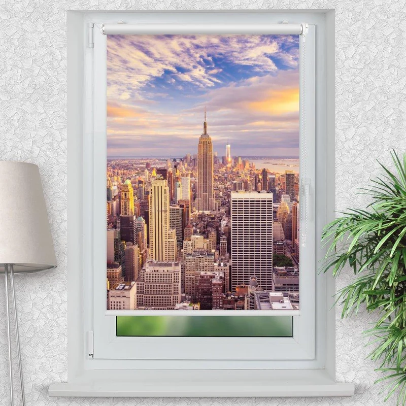 Klemmfix Rollo "Manhatten Building" | Motiv-Klemmrollo