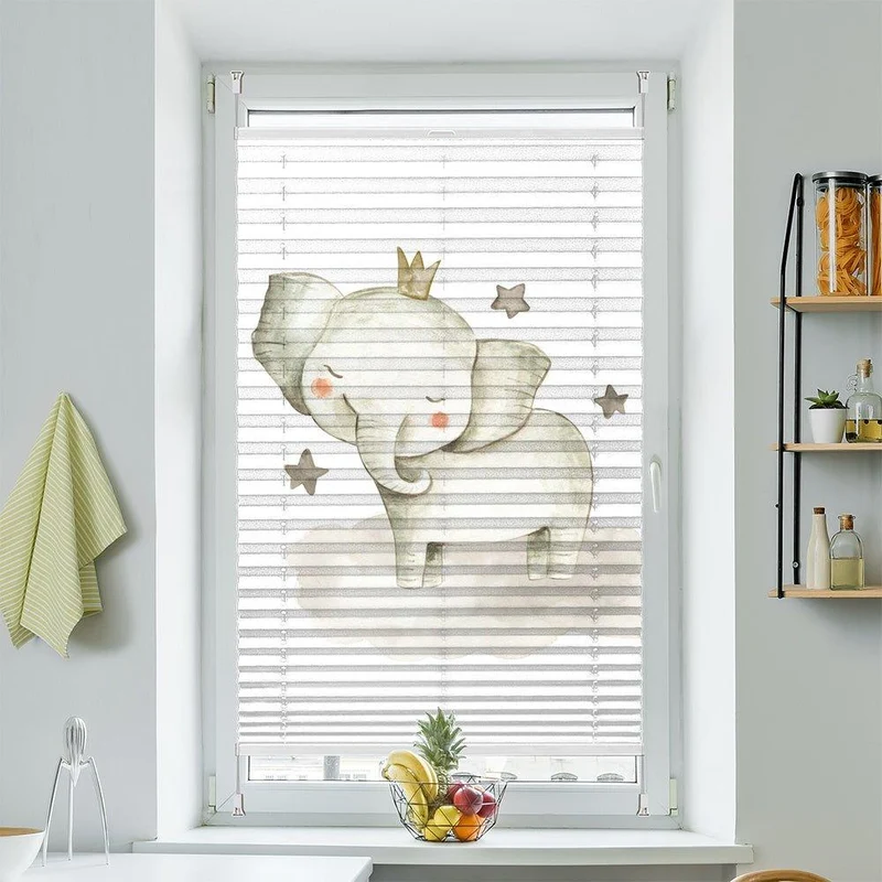 Wabenplissee Motiv "Elefant Wolke Kindermotiv"