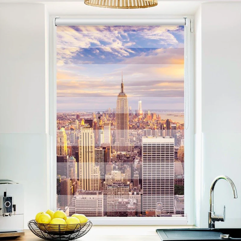 Klemmfix Doppelrollo "Manhatten Building" | Klemm Doppelrollo