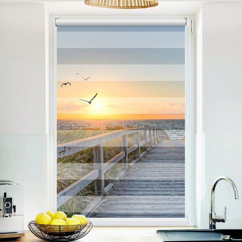 Klemmfix Doppelrollo "Usedom Strand" | Klemm Doppelrollo