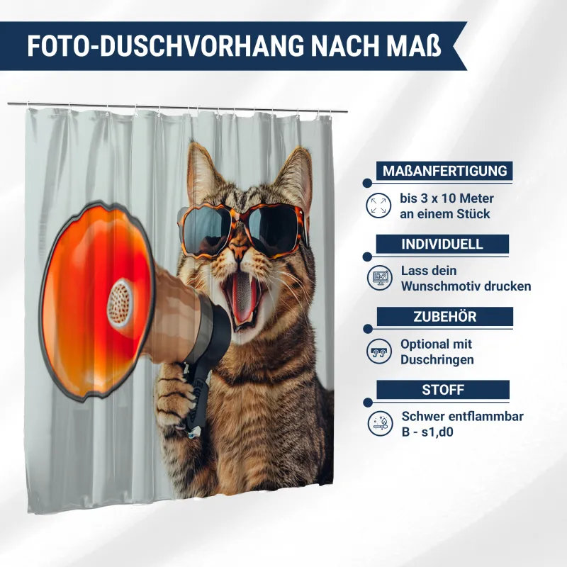 Foto-Duschvorhang mit eigenem Motiv gestalten – Maßanfertigung